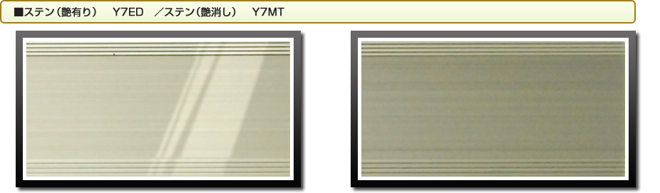 ■ステン（艶有り）　Y7ED　／ステン（艶消し）　Y7MT